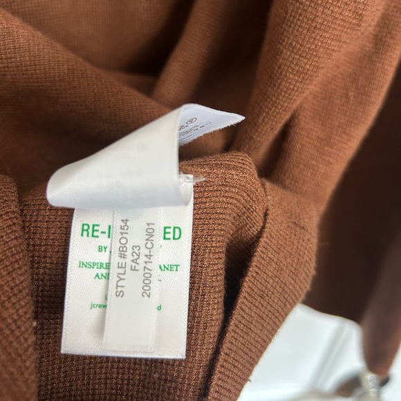 J.Crew Giselle V-Neck Sweater-Blazer Heather Walnut Size Extra Large Preppy 90s - Picture 12 of 12